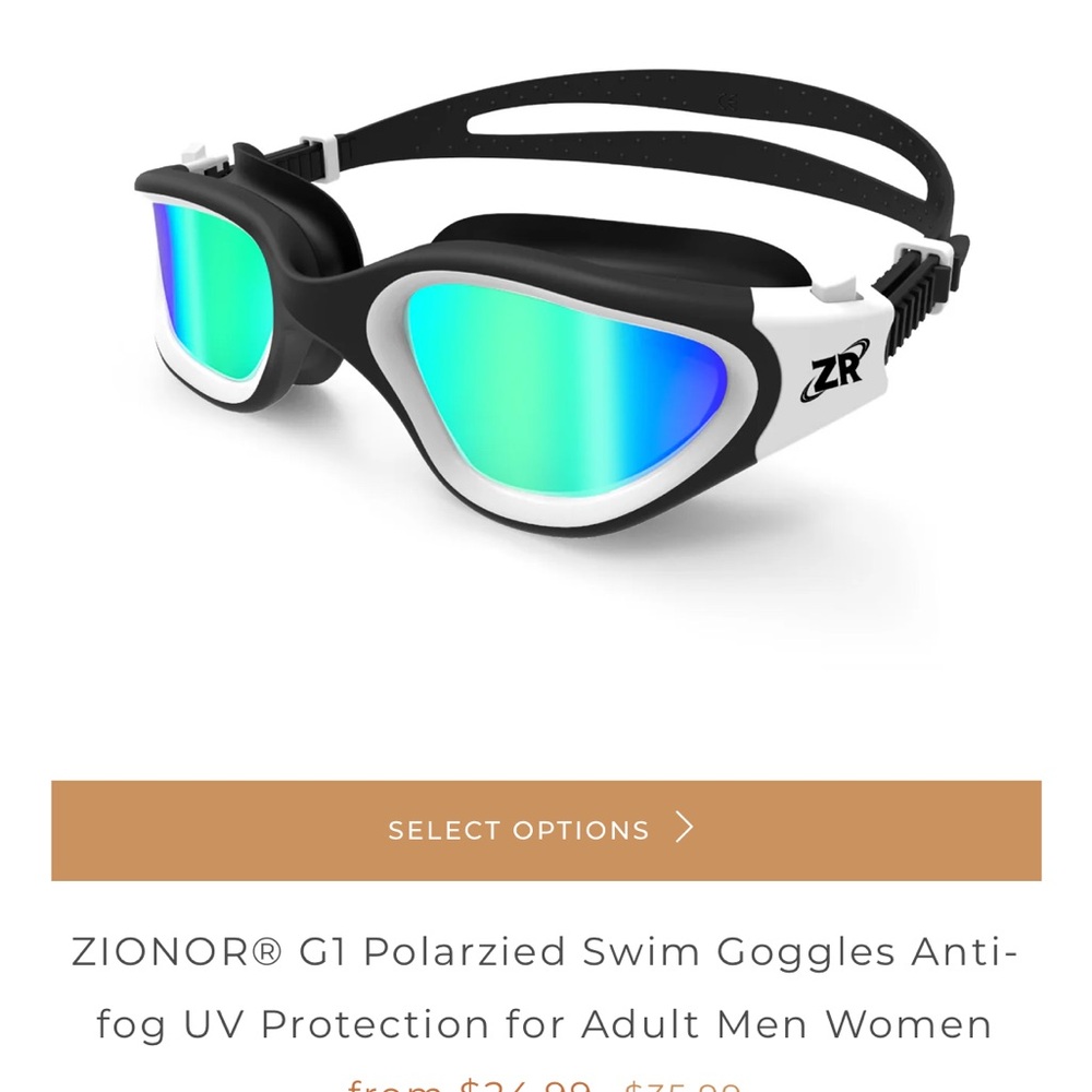 Polarized Swim Goggles - Black and Blue